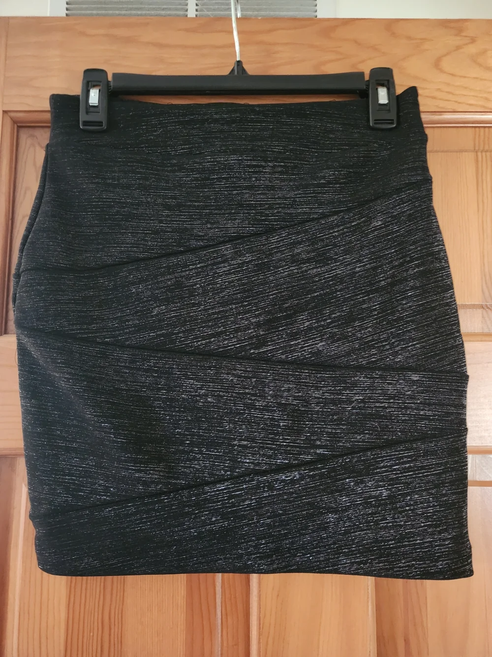 Iz Byer Black Metallic Mini Skirt